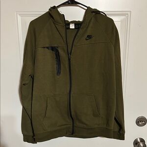 Nike Dark Green Hoodie with Black Accents